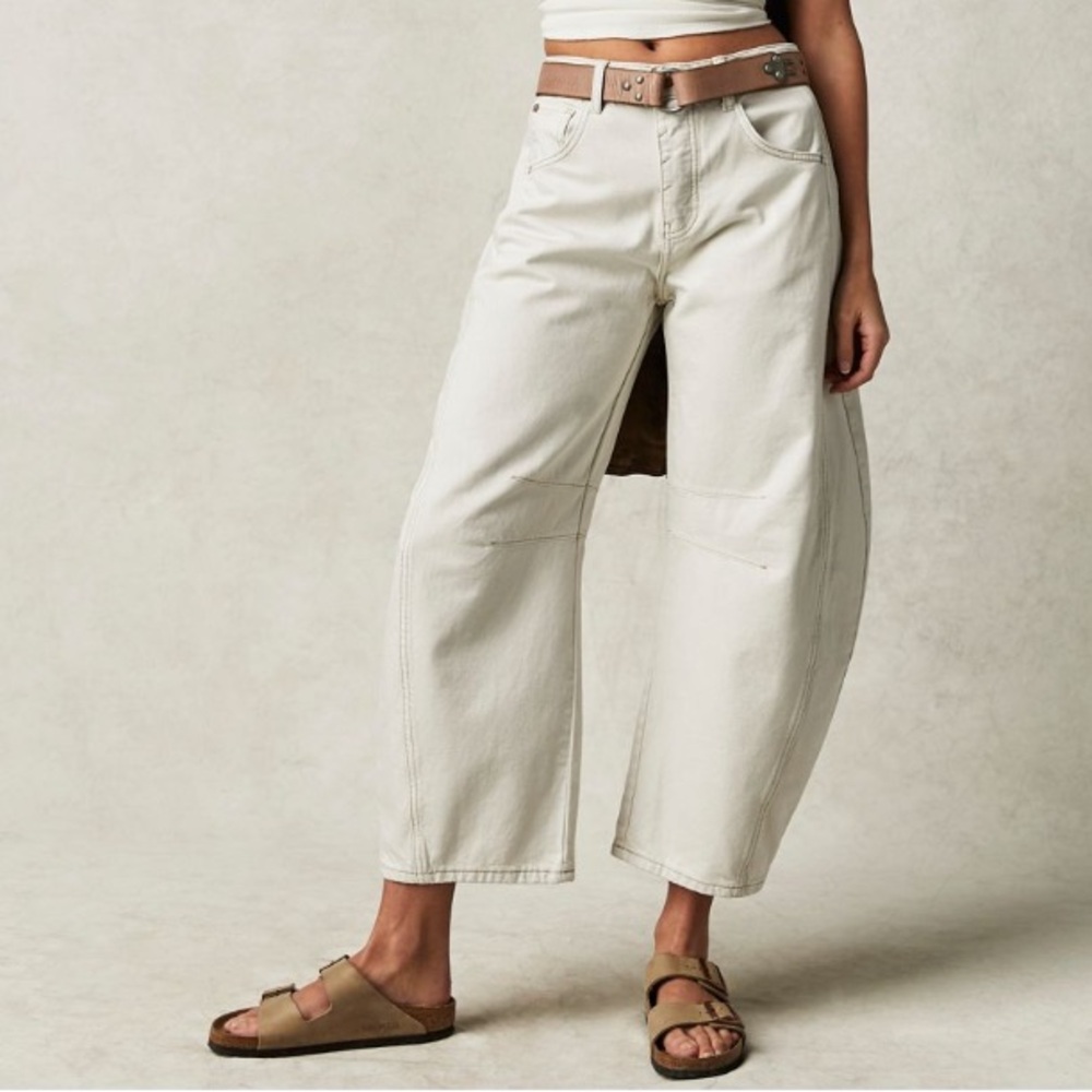 We the Free Good Luck Mid-Rise Barrel Jean